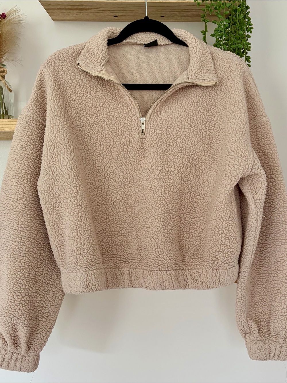 Cropped Teddy Quarter Zip